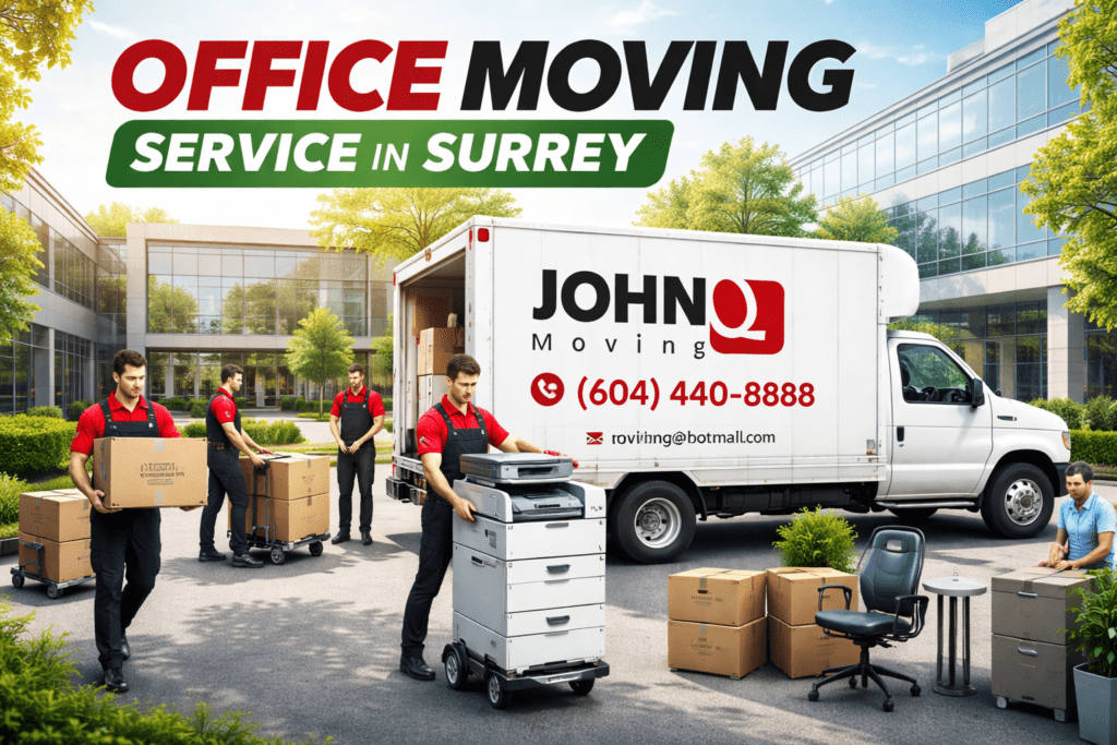 office moving service in Surrey relocating desks and office equipment