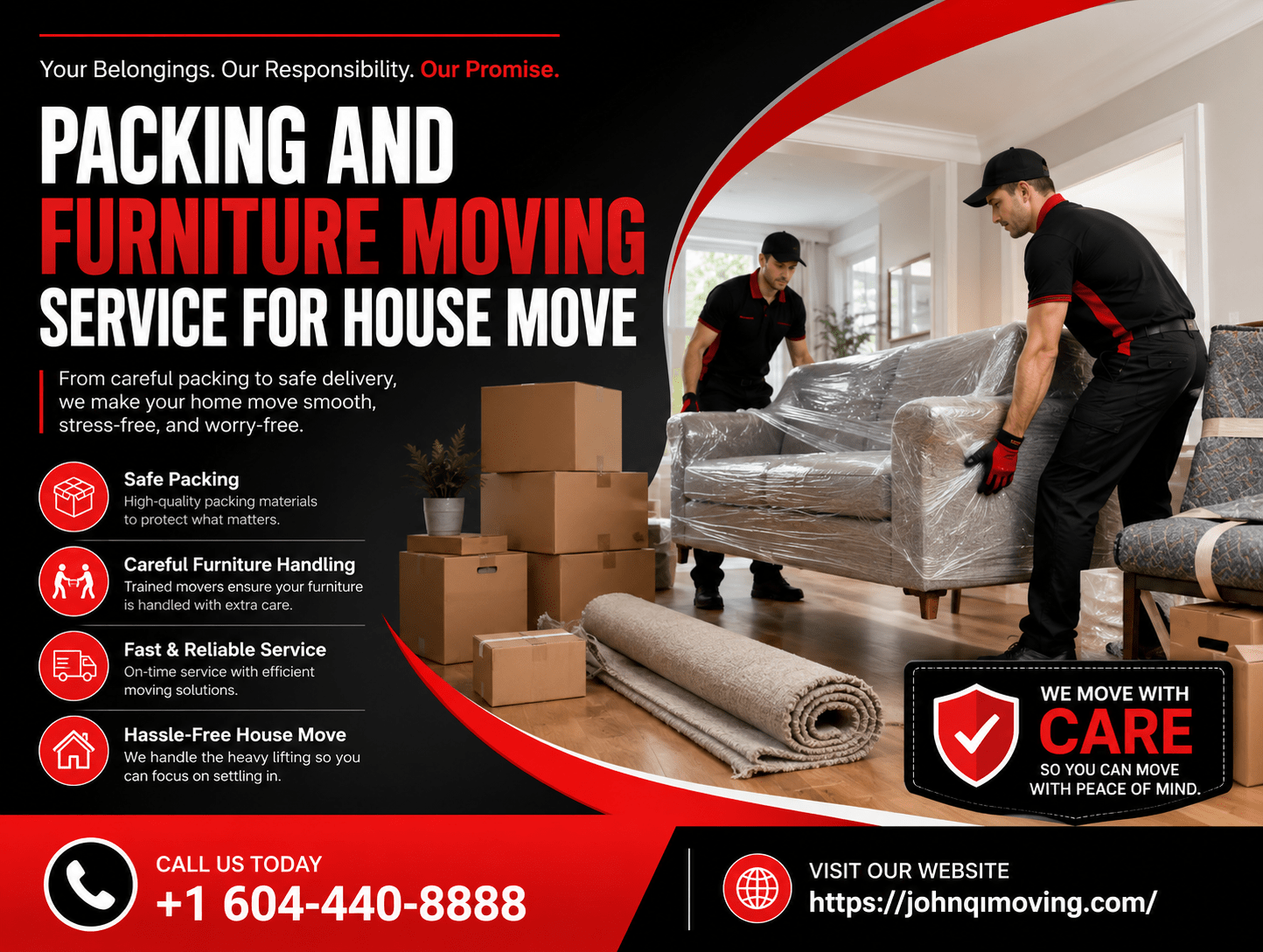 Packing and Furniture Moving Service For House Move