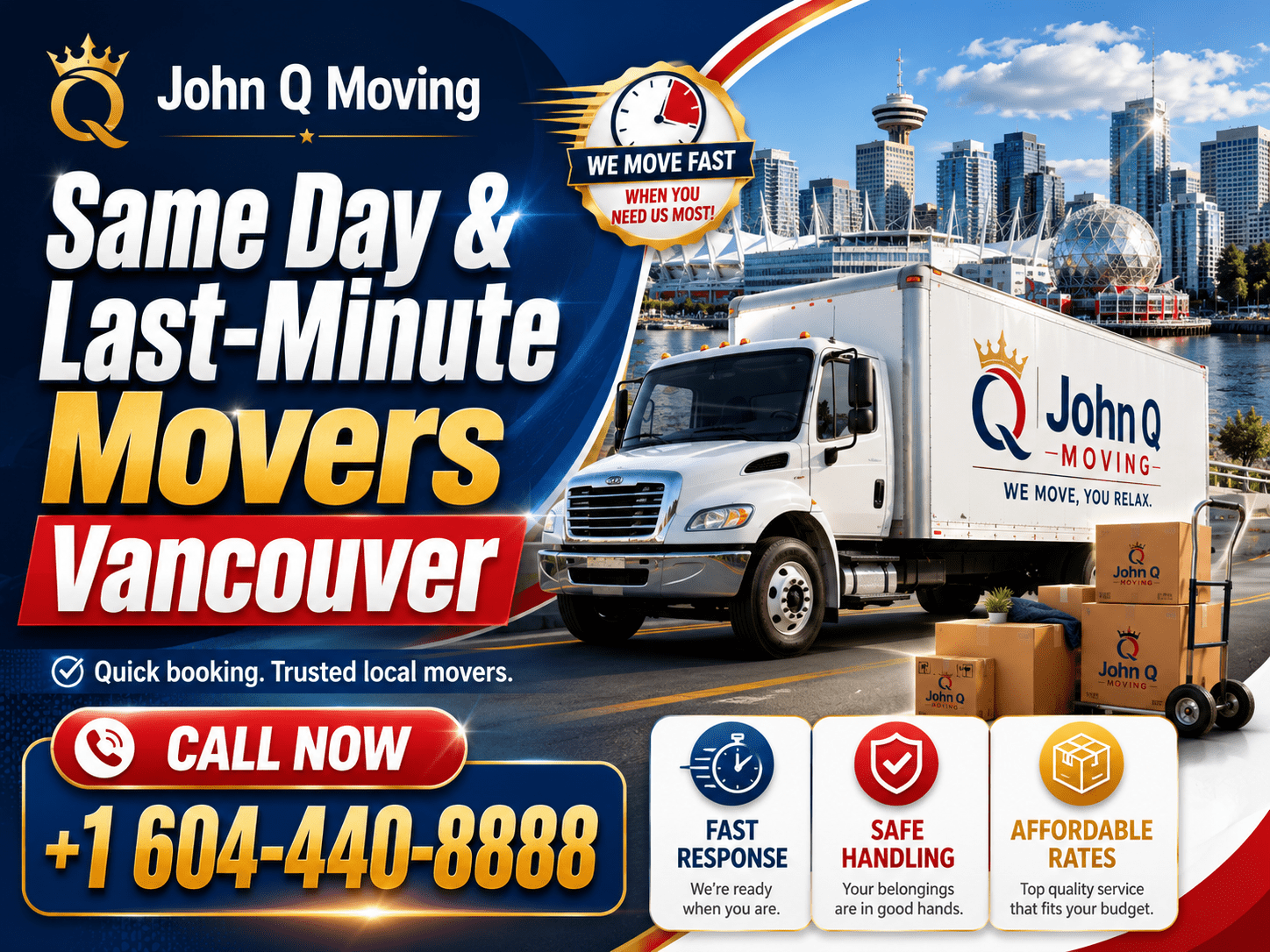Same Day & Last-Minute Movers Vancouver