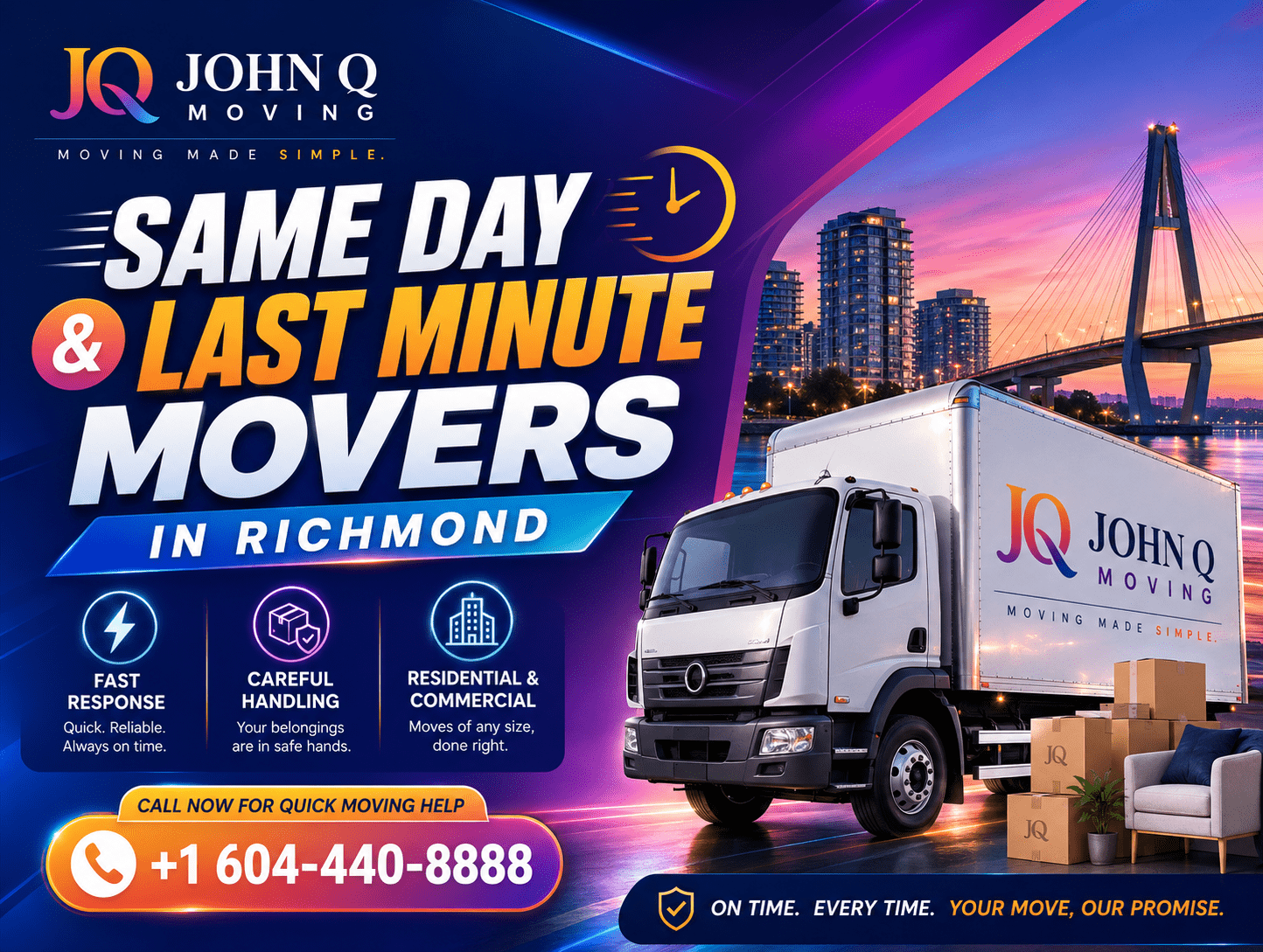 Same Day & Last Minute Movers in Richmond