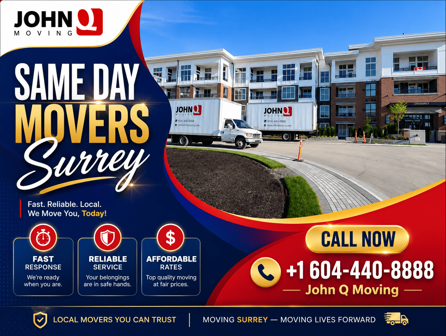 Same Day movers surrey John Q Moving
