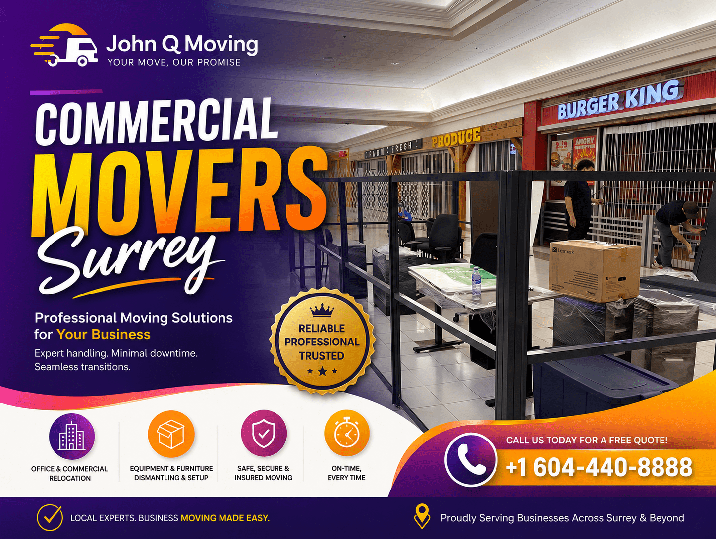 Trusted Commercial Movers Surrey