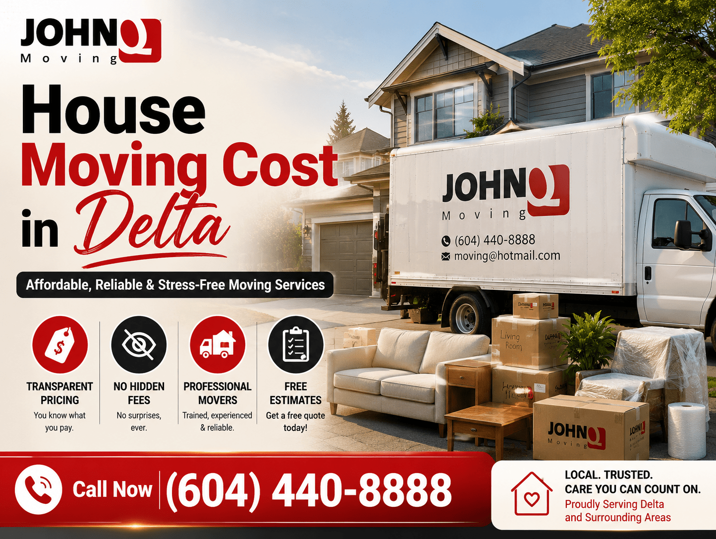 House Moving Cost in Delta with professional movers