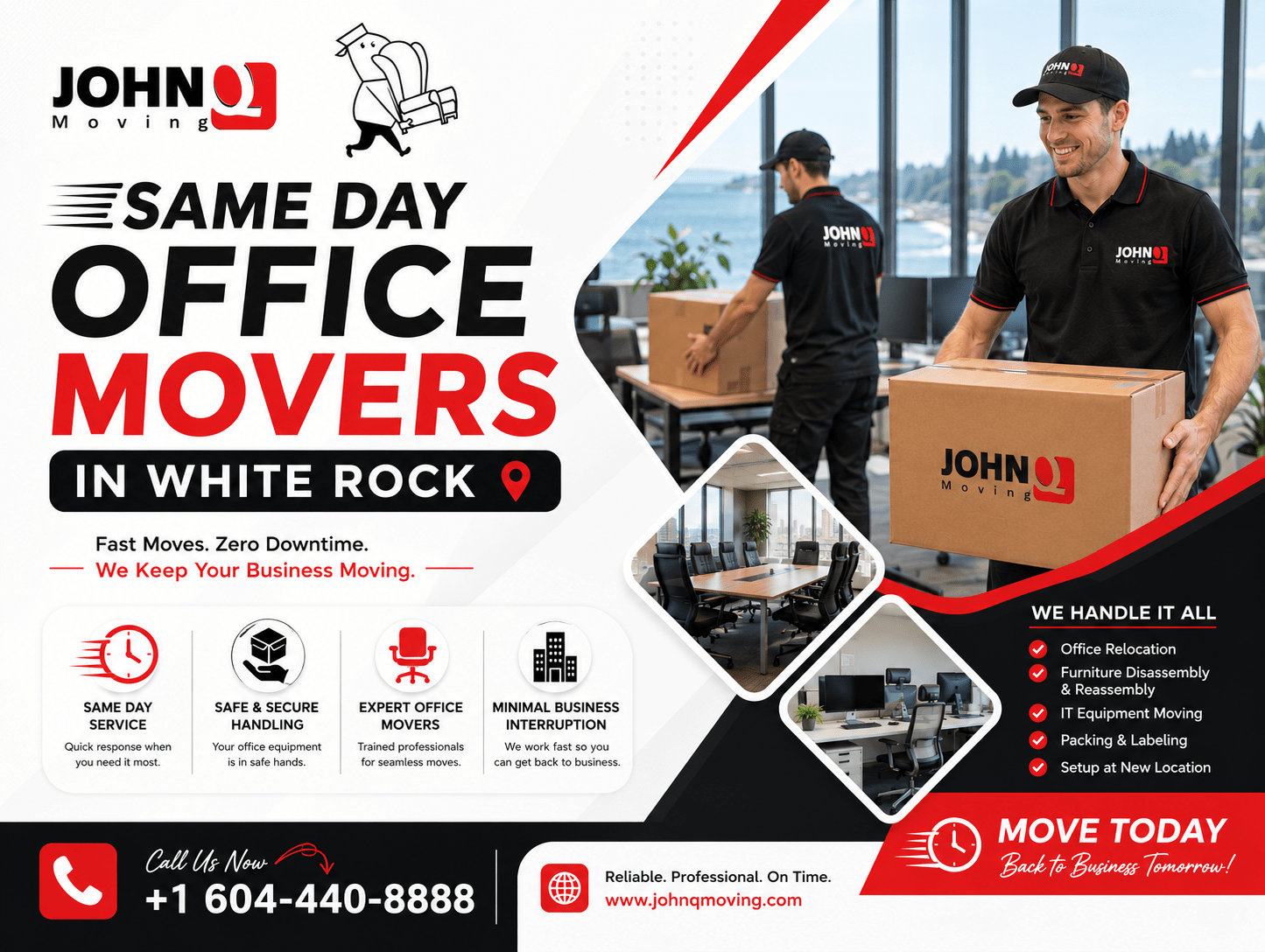 Same Day Office Movers in White Rock